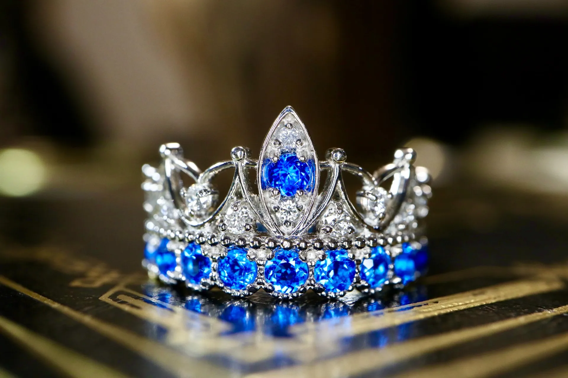 最高品質アウイナイトティアラリング